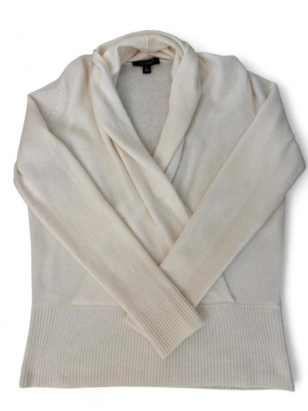Women’s Cashmere Wrap Sweater in Cream